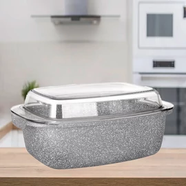 Alumínium sütőtál fedővel GRANITE 32,5 x 21 x 11 cm  5,7 L , 40051332