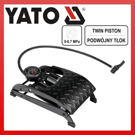 YATO LÁBPUMPA NYOMÁSMÉRŐVEL FÉM YT-7350