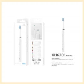 Elektromos fogkefe fehér újratölthető USB töltés, 2 fej, IPX 7, 13000 forgás, 3 tisztító program ZTTF71003