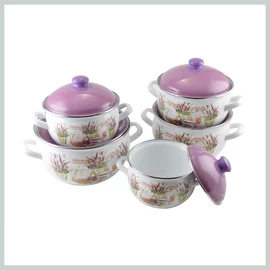 Perfect Home Levendula Zománcozott edénykészlet 10 részes 14227