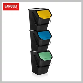 Banquet Szelektív hulladékgyűjtő 3 x 25 liter műanyag  43931585