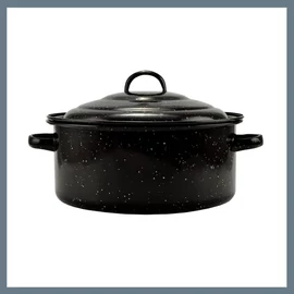 Perfect Home Zománcozott Lábas fedővel 27 cm 2,8 liter fekete 10389