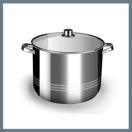 Perfect Home Rozsdamentes fazék 32cm + üvegfedő 19 literes 13973