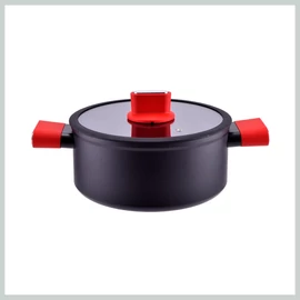 Perfect Home Straight Line tapadásmentes alumínium lábas üvegfedővel 24cm, 5L, indukciós 10440