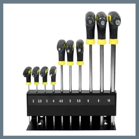 10 darabos imbuszkulcs készlet T-markolattal 008047