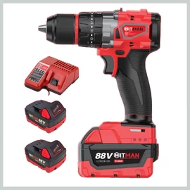 HITMAN HT-M18-6807XC Akkumulátoros Ütvefúró 88V, 13mm Fémtokmány
