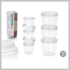 LEKNES  3 műanyag befőttesüveg készlet 250ml 10657