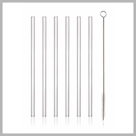 Szívószál szett tisztítókefével 20cm, egyenes 04269951