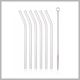 Szívószál szett tisztítókefével 20cm, hajlított 04269953