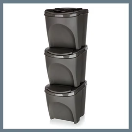 PROSPERPLAST SORTIBOX szelektív hulladékgyűjtő szett, 3 x 25L 43931581