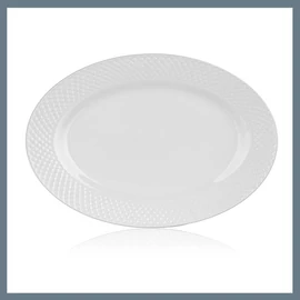 BANQUET DIAMOND LINE ovális kerámia tányér, 34,5 x 24,2 cm, fehér 60322123