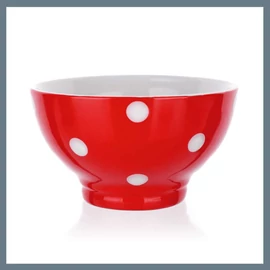 BANQUET Kerámia tál 13 cm, piros pöttyös 60K1575-C