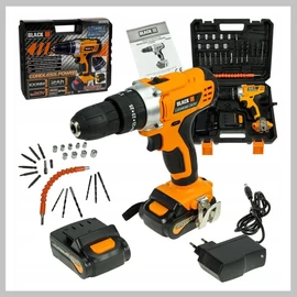 BLACK akkus fúró-csavarozó kiegészítőkkel 20V - 12065