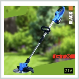 BLACK Akkumulátoros szegélynyíró 21V 4Ah – 2x 4000mAh akkumulátorral 53508