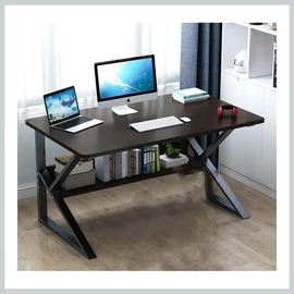 Számítógépasztal  polccal,fekete 80 x 40 cm, STL04CZ