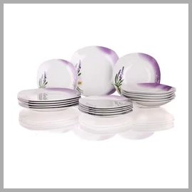 Kerámia tányér szett LAVENDER, 18 DB 60L0118D