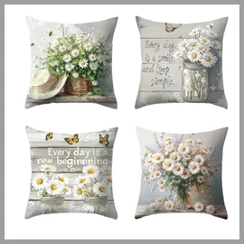 4 darabos Tavaszi Mintás Párnahuzat 45cm x 45cm 601099803894797
