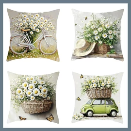 4db Virágmintás párnahuzat 45x45cm 601100106903831