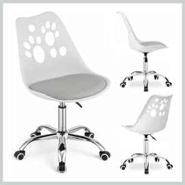 PUPPY LOVE irodai szék fehér-szürke KO16BSZ