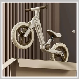 Összehajtható prémium gyerek futókerékpár barna BJ272233-2