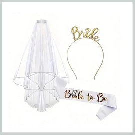 Bride to Be leánybúcsú szett – fátyol + fejdísz + szalag 47219830