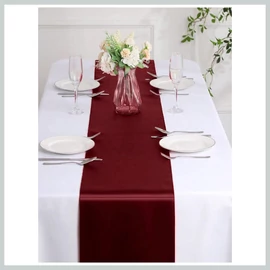 Szatén asztali futó szett – burgundi 10 db 53715818p