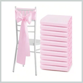 Székszoknya masni szett – baba rózsaszín  szatén, 10 darabos csomag 56079285br