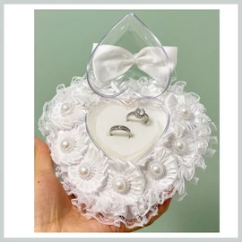 Szív alakú gyűrűpárna doboz – gyöngyös 60193565