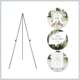 Fém háromlábú állvány – összecsukható, fekete 62534549