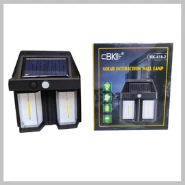 Kültéri napelemes fali lámpa mozgásérzékelővel – 2 LED BK-618-2