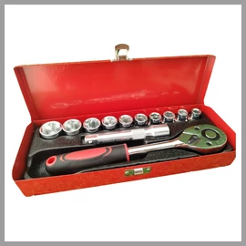 Dugókulcs készlet piros fém dobozban BDC-221