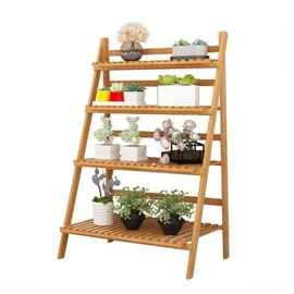 Bambusz Virágállvány 4 Polcos POL04