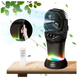 Távirányítós ventilátor párásítóval és RGB fénnyel – 82755591