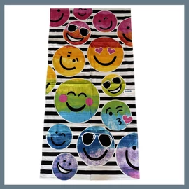 Strand törölköző 70 x 140 cm - Emoji mintás 240081
