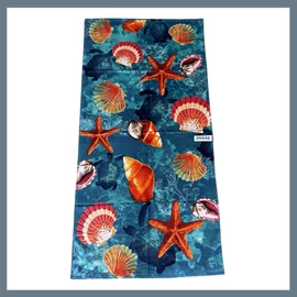 Strand törölköző 70 x 140 cm - Kagyló és tengericsillag mintás 240082