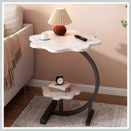 Modern virágformájú oldalasztal fehér 54010044f