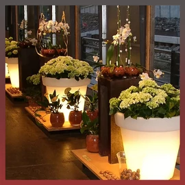 2db Napelemes Fehér Kerti Virágtartó Világítás QH1274402