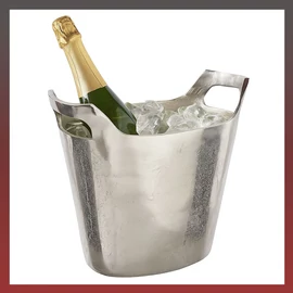 Pezsgősvödör alumínium ovális 73855