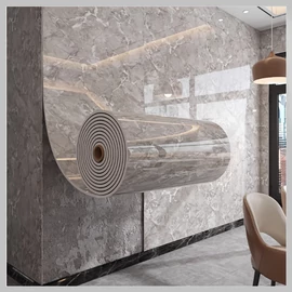 Prémium Márvány Hatású Öntapadós Falpanel - Ázsia szürke 40cm x 3m HC3682074