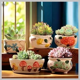 5 részes virágcserép szett kaktuszoknak HN1097955