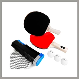 Spokey Pingpong szett – 2 ütő + 3 labda + felcsíptethető háló 928663