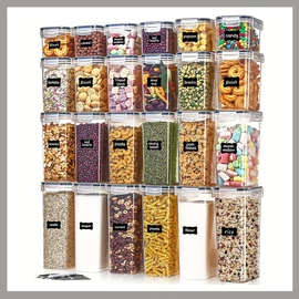 24 darabos légmentesen záródó tárolódoboz készlet – élelmiszertároláshoz GW47351