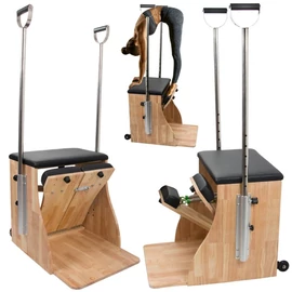 Professzionális Pilates szék (Wunda Chair) – fa szerkezettel és állítható kapaszkodóval 14459