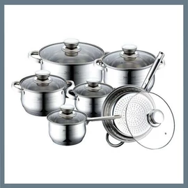 Bachmayer 12 részes rozsdamentes acél edénykészlet BM-1209