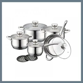 Bachmayer 12 részes rozsdamentes acél edénykészlet BM-1210