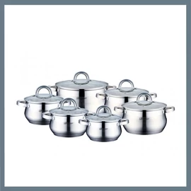 Bachmayer 12 darabos rozsdamentes acél edénykészlet BM-1216