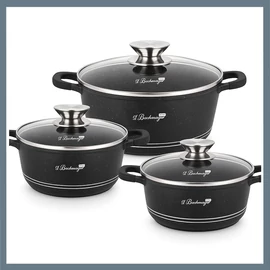 Bachmayer 6 részes edénykészlet, fekete BM-7772