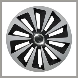 FOX RING 14 colos Dísztárcsa – Ezüst/Fekete (1 darab) 32510