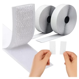 RUHHY Öntapadós Tépőzáras Szalag – Fehér, 5 m x 2,5 cm 00025999