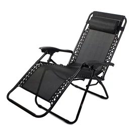 Összecsukható Gravitációs Napozóágy - Fekete 01427_CZ